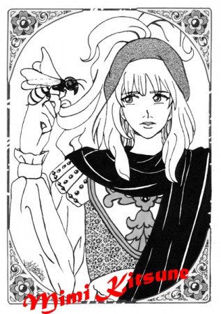 Conte de Grimm (trame, feutre, colle)
